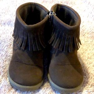 Toddler Girl Brown Booties
